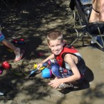 Tyler playing in the sand