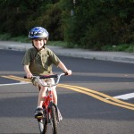 Tyler riding his bike